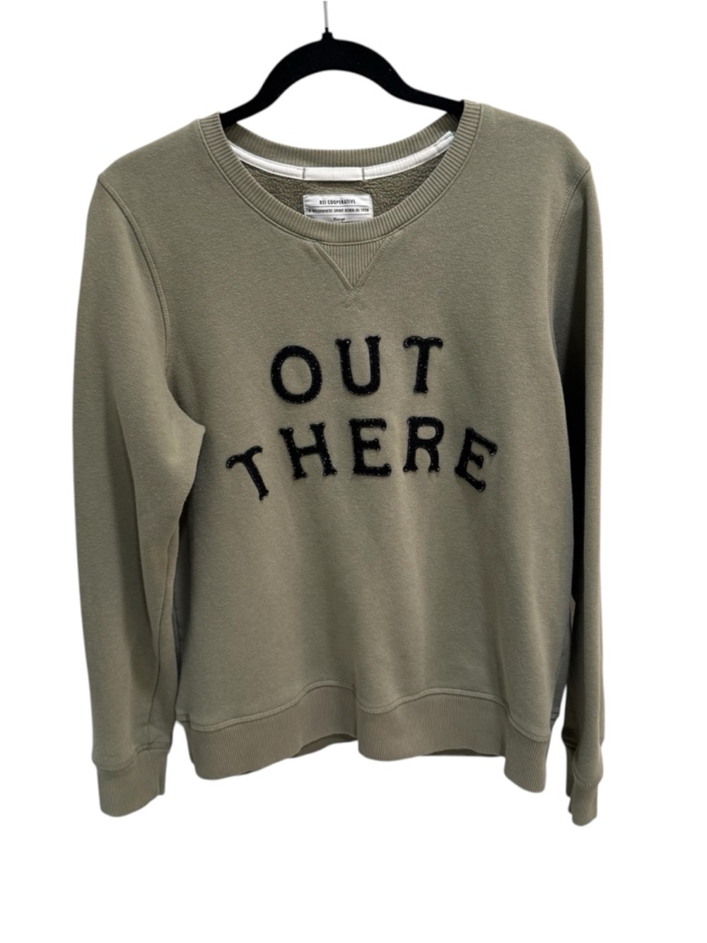 REI Cooperative Stitched Logo “Out There” Sweatshirt Green XL Womens Cabincore